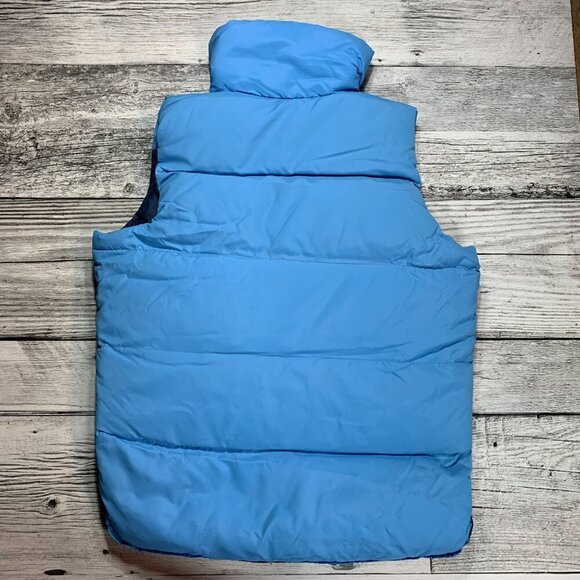 Vintage 90s Y2K Down Full Zip Snap Mock Neck Puffer Vest - Picture 4 of 9